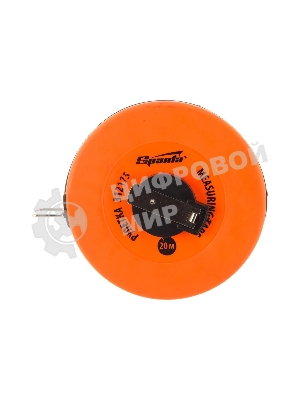 Рулетка геодезическая Sparta 20 м х 12,5 мм, лента ПВХ, закрытый круглый корпус