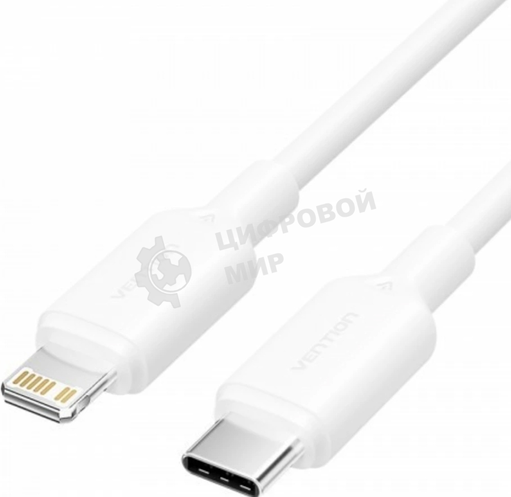 Кабель Vention USB 2.0 CM/Lightning 8M для iPad/iPhone 3A - 1м. белый