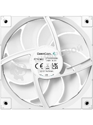 Вентилятор для корпуса DEEPCOOL FT12 белый, 120 мм, 2150 об/мин, 32 дБ, 4 pin