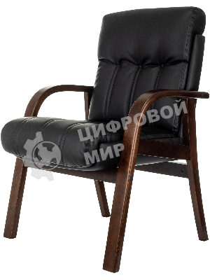 Кресло Бюрократ T-9932W-CF-Eco черный, экокожа