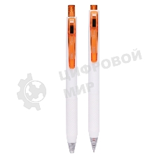 Ручка гелевая автоматическая Deli EG22-OR белый/оранжевый, d=0.5мм, оранжевые чернила, коробка