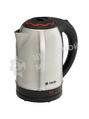 Чайник электрический Delta DL-1330 нерж с красным
