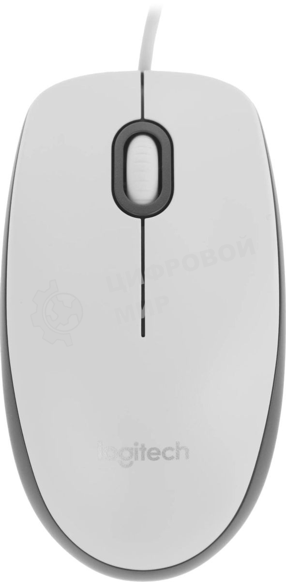 Мышь проводная Logitech M100 белый, 1000 dpi, USB, кнопки - 3