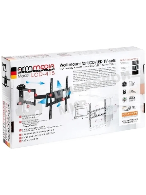 Кронштейн для телевизора Arm Media LCD-415 черный, 24