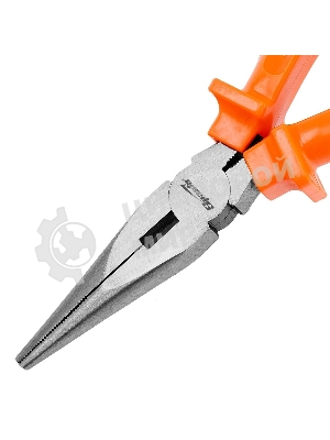 Длинногубцы Sparta Classic, 180 мм, прямые шлифованные, пластмассовые рукоятки