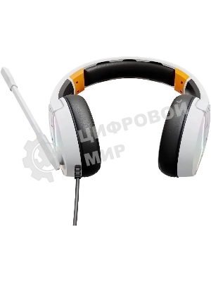 Гарнитура Oklick HS-L710G белый/чёрный, проводная, USB, подсветка