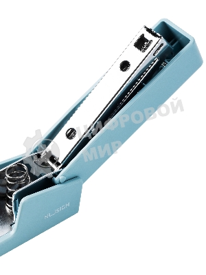Степлер Deli ENS084 Nusign 24/6 26/6 (20 листов) синий, 100 скоб, коробка