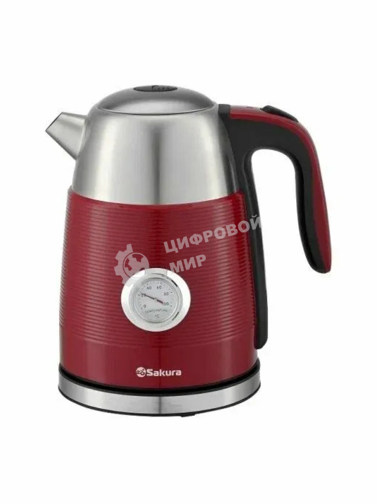 Чайник электрический Sakura SA-2178R Premium красный/серебристый, 1.7 л, 2200 Вт
