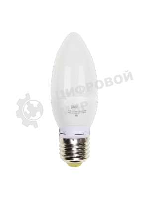Лампа светодиодная JazzWay PLED-ECO-C37 5Вт свеча 3000К теплый белый E27 400лм 230В