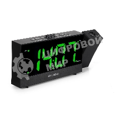 Радиобудильник Hyundai H-RCL243 черный LCD проек.изоб. подсв:зеленая часы:цифровые FM