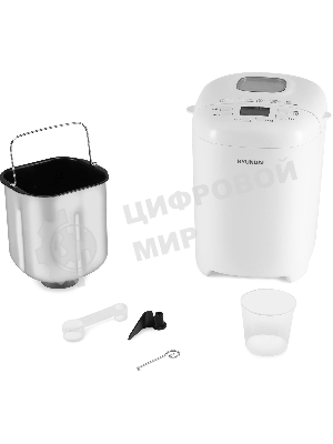 Хлебопечка Hyundai HYBM-M0714 550 Вт, белый