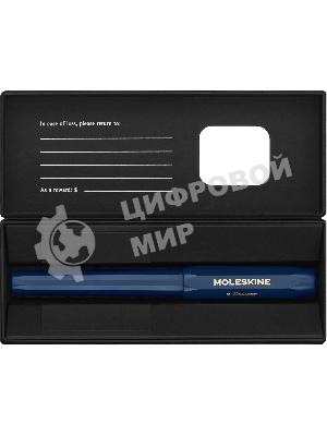 Ручка шариковая Moleskine Kaweco (KAWBALLPENBLUE) синий, d=1мм, синие чернила, подарочная коробка