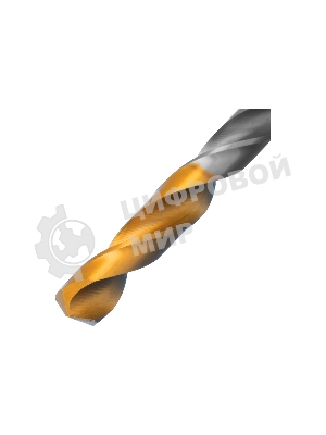 Сверло спиральное по металлу Denzel 7,5 x 109мм, Р6М5, Golden Tip