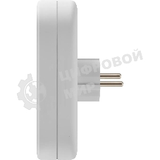 Удлинитель Defender TG-01 3 розетки, заземление, белый