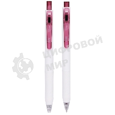 Ручка гелевая автоматическая Deli EG22-PR белый/фиолетовый, d=0.5мм, фиолетовые чернила