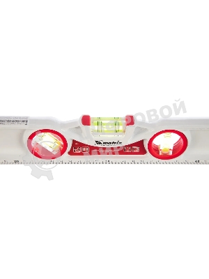 Уровень алюминиевый Matrix литой, фрезерованный, 3 глазка, две ударные площадки, 600 мм