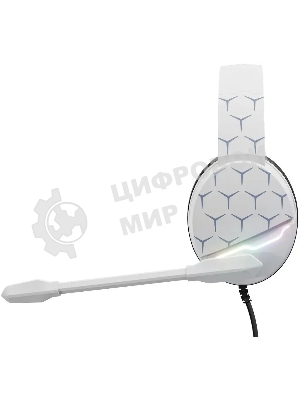 Гарнитура Oklick HS-L710G белый/чёрный, проводная, USB, подсветка