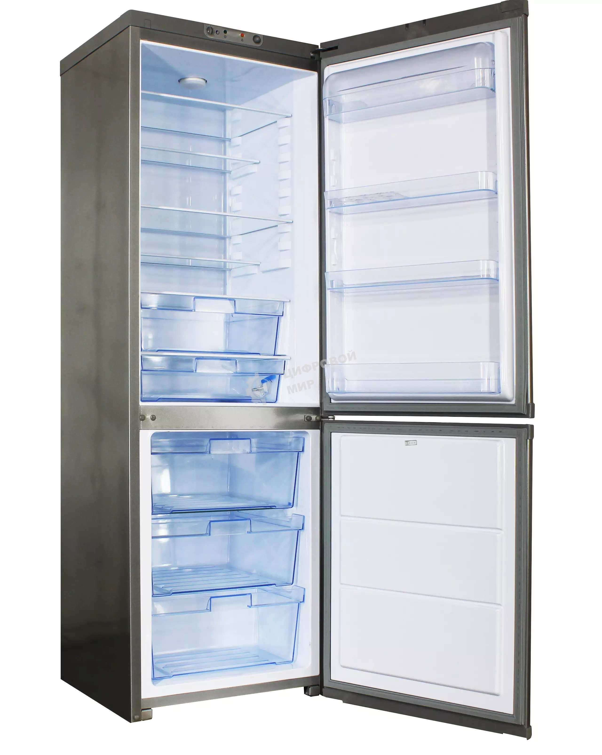 Холодильник ОРСК-174 NG нержавеющая сталь двухкамерный 220/12л, морозилка снизу, капельная система