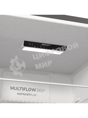 Холодильник Gorenje NRK6201ES4 серебристый двухкамерный 235/96 л морозилка снизу, No Frost