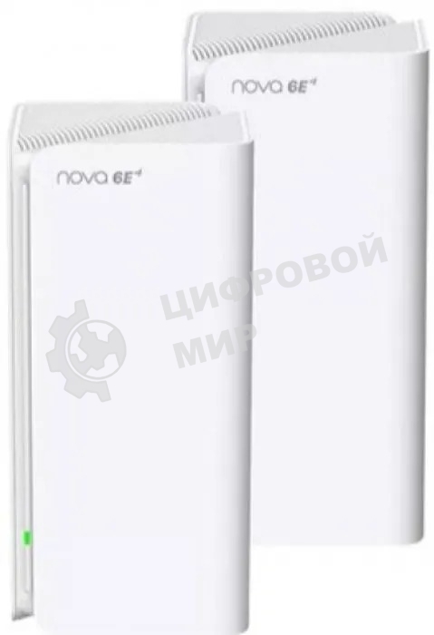 Трехдиапазонная гигабитная Wi-Fi Mesh система Tenda MX21 Pro (2-pack) AXE5700, 2,4/5/6 ГГц, до 5665 Мбит/с, 3x1 Гбит/с