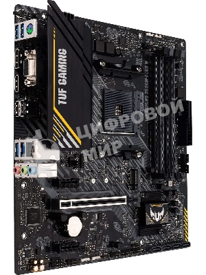 Материнская плата ASUS TUF GAMING A520M-PLUS II, AM4, AMD A520, 4xDDR4, 4xSATA, 1xM.2, 1xPCI-E 3.0 x16, 2xPCI-E x1, 1xHDMI, 1xDP, 1xVGA, 1x 1Gb LAN, 4xUSB 3.2 Gen 1, 2xUSB 2.0, 3x3.5 мм, 7.1, Micro-ATX