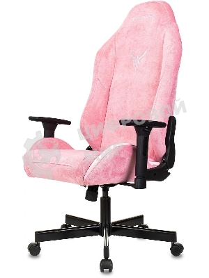 Кресло Knight N1 Fabric розовый, велюр, 120 кг, механизм качания