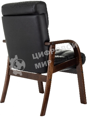 Кресло Бюрократ T-9932W-CF-Eco черный, экокожа