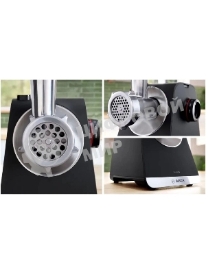 Мясорубка электрическая Bosch MFWS650B черный, 2100 Вт, 3.5 кг/мин, реверс, защита от перегрузки, насадки - 5