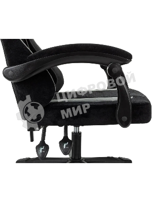 Кресло игровое Knight Wolf черный/серый крестов. пластик