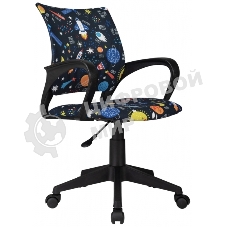 Кресло детское Бюрократ Burokids 1 темно-синий зодиак крестов. пластик