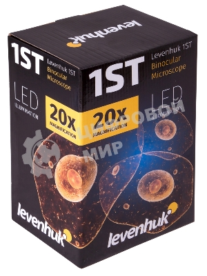 Микроскоп Levenhuk 1ST бинокуляр 20x белый/черный