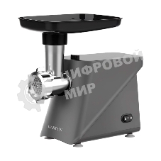 Мясорубка электрическая GARLYN MG-1000 серый, 1800 Вт, 2.0 кг/мин, реверс, защита от перегрузки, насадки - 4