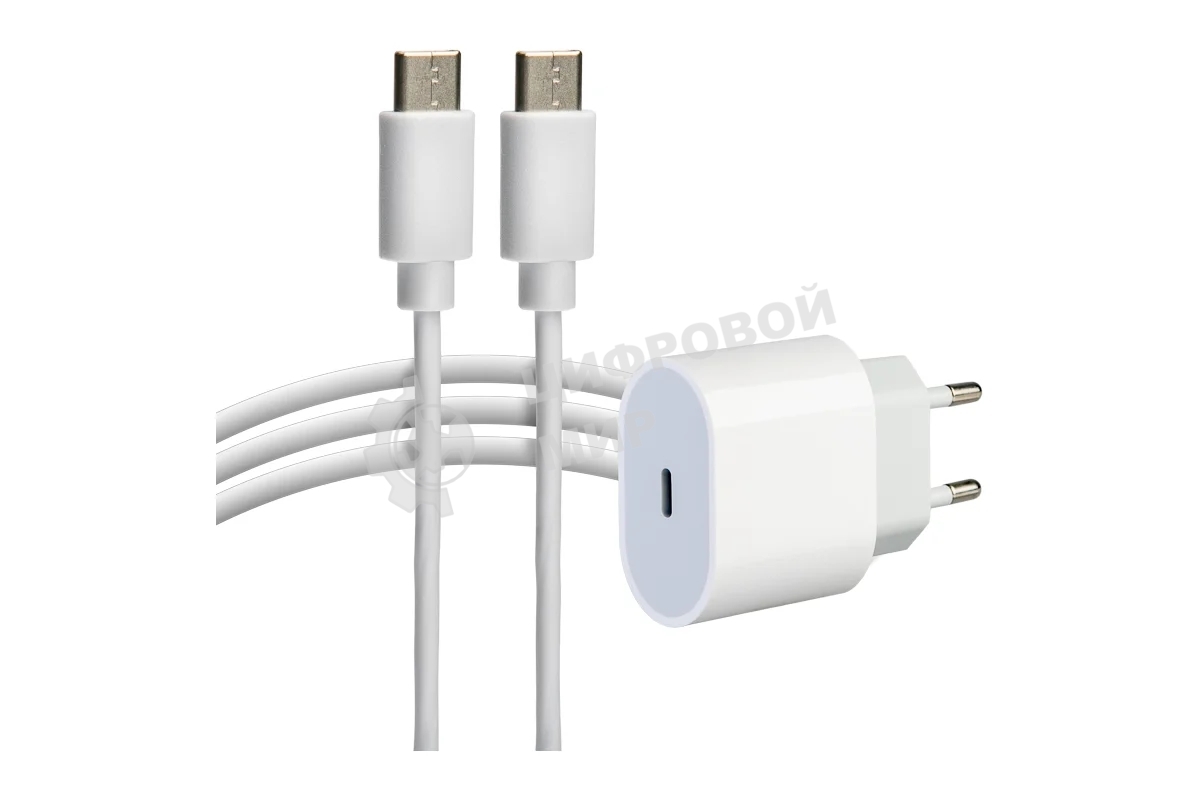 Сетевое зарядное устройство Rexant USB-C, 20Вт в комплекте с кабелем USB-C – USB-C