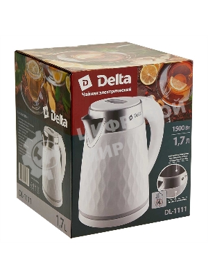 Чайник электрический DELTA DL-1111 белый