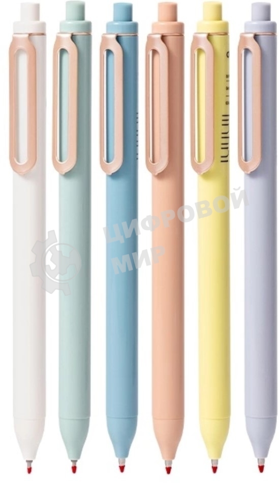 Ручка гелевая автоматическая Deli EG338-BK ассорти, d=0.5мм, черные чернила