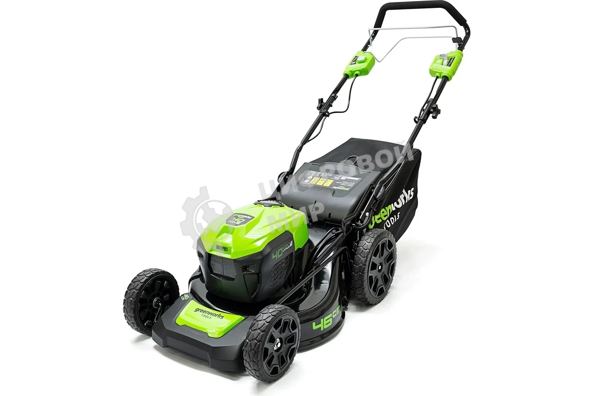 Газонокосилка аккумуляторная GreenWorks GD40LM46SP 40В, 46см, самоходная (без аккумуляторной батареи и зарядного устройства) (2506807)