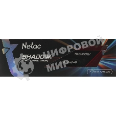 Оперативная память NETAC Shadow, DDR4, 16GB (1x16GB), 3200MHz, CL16, DIMM, с радиаторами, красный