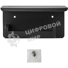 Держатель туалетной бумаги из нержавеющей стали BRIMIX 79920, антивандальный, с полочкой, квадратный профиль, черный.