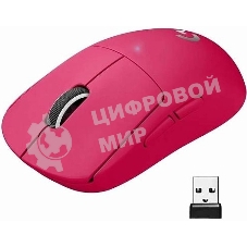 Мышь беспроводная Logitech G PRO X SUPERLIGHT розовый, 25600 dpi, радиоканал, USB, кнопки - 5