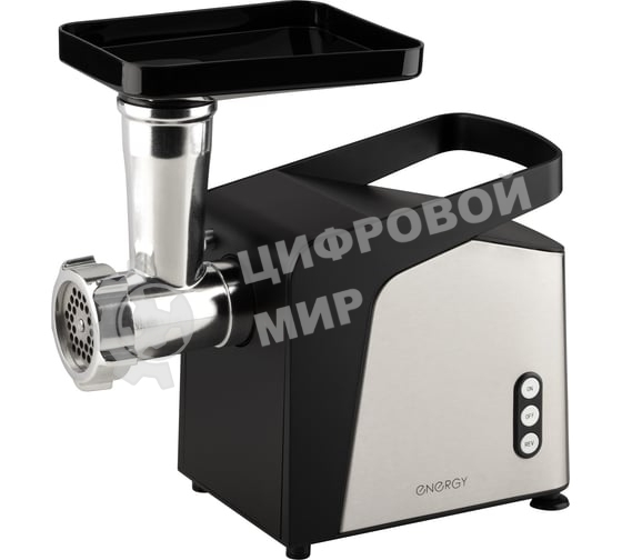 Мясорубка электрическая ENERGY EN-153 черный, 2400 Вт, 1.5 кг/мин, реверс, защита от перегрузки, насадки - 4