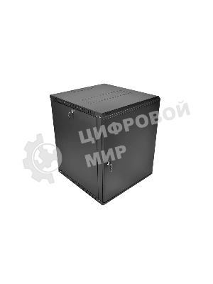 Шкаф телекоммуникационный настенный разборный ЦМО ЭКОНОМ 15U (600 650) дверь металл, черный