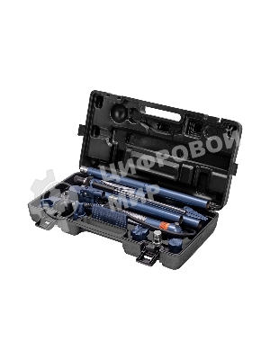 Растяжка гидравлическая Stels 51355 10 т, набор из 17 предметов, 7 сменных насадок, в пласт. кейсе