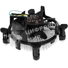 Кулер KingPrice KPAC-65-PWM3 92x92x25мм Soc-1200/1150/1151/1155 черный 4-pin 18-35dB Al 65W 140gr Ret