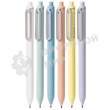 Ручка гелевая автоматическая Deli EG338-BL ассорти, d=0.5мм, синие чернила