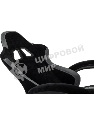 Кресло игровое Knight Wolf черный/серый крестов. пластик