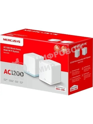 Mesh Wi-Fi система Mercusys Halo H32G(2-pack) AC1200, до 300 Мбит/с на 2,4 ГГц + до 867 Мбит/с на 5 ГГц, комплект 2 шт