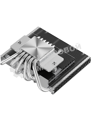 Кулер для процессора PCCooler RC600-67 (125W, 4-pin PWM, 67.5mm, Al, 4x6mm, 1x120мм, 62.5CFM, 32.5dBA, 2300RPM, S: 1851/1700/1200/115X, AM5/AM4, черный)