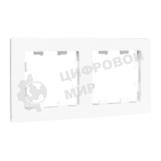 Рамка Эпика 2-местная, белая, пластик