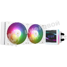 Водяное охлаждение для процессора Thermalright Grand Vision 240 (240mm, LED, White, ARGB/Fans: 2x120mm, 80.45CFM, 29.4dBA, 2150RPM/Pump height 72.5mm, 6400RPM, Rad thickness 27mm/S: 1700, 1200, 1851, 115X, 2011, 2066, AM5, AM4)