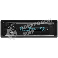 Автомагнитола Kenwood KMM-BT408, 1 DIN, Bluetooth, USB Type-A, AUX, съёмная панель